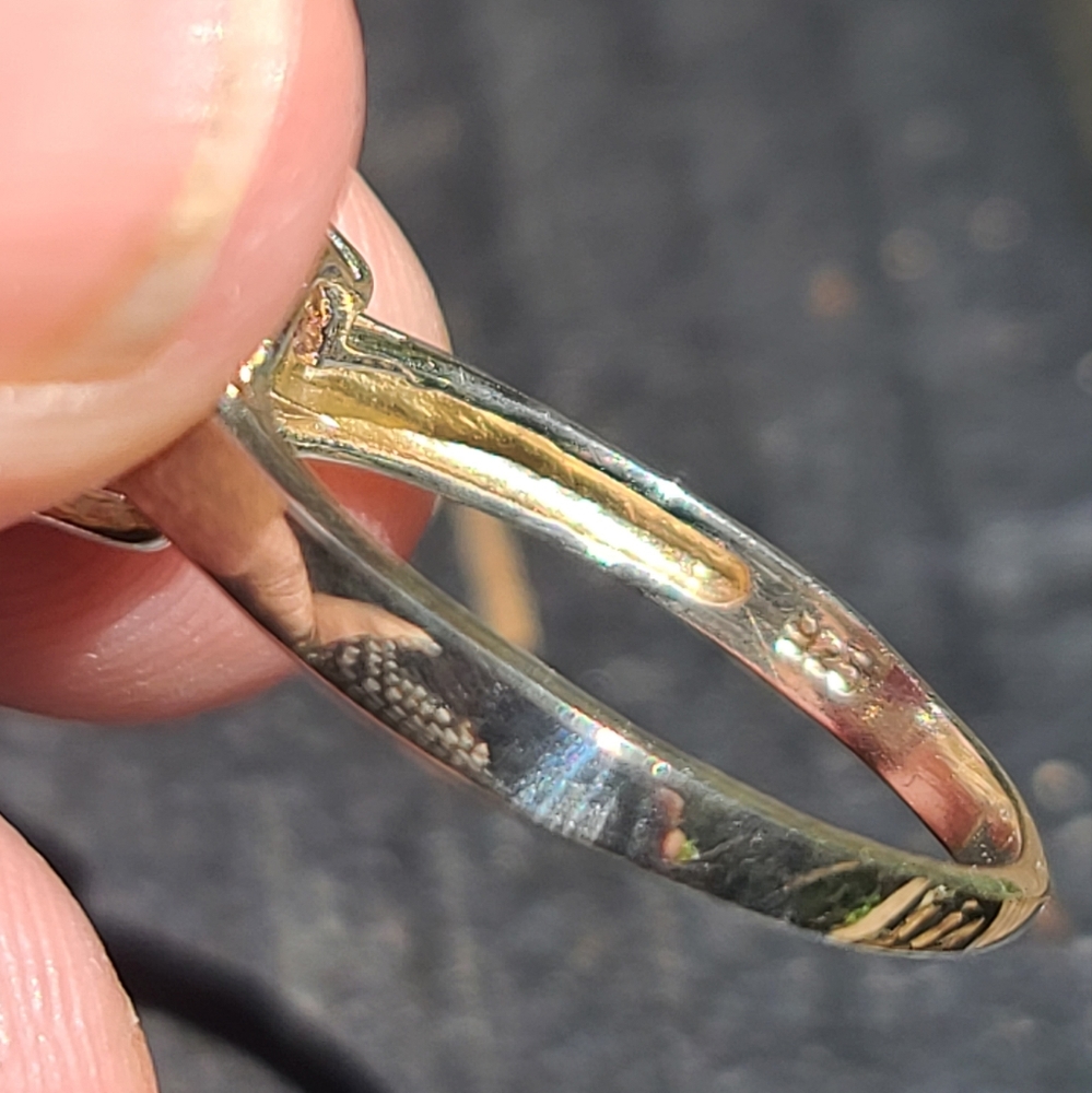 Star Ruby Sterling & Gold solitaire ring sz7 - Picture 11 of 12
